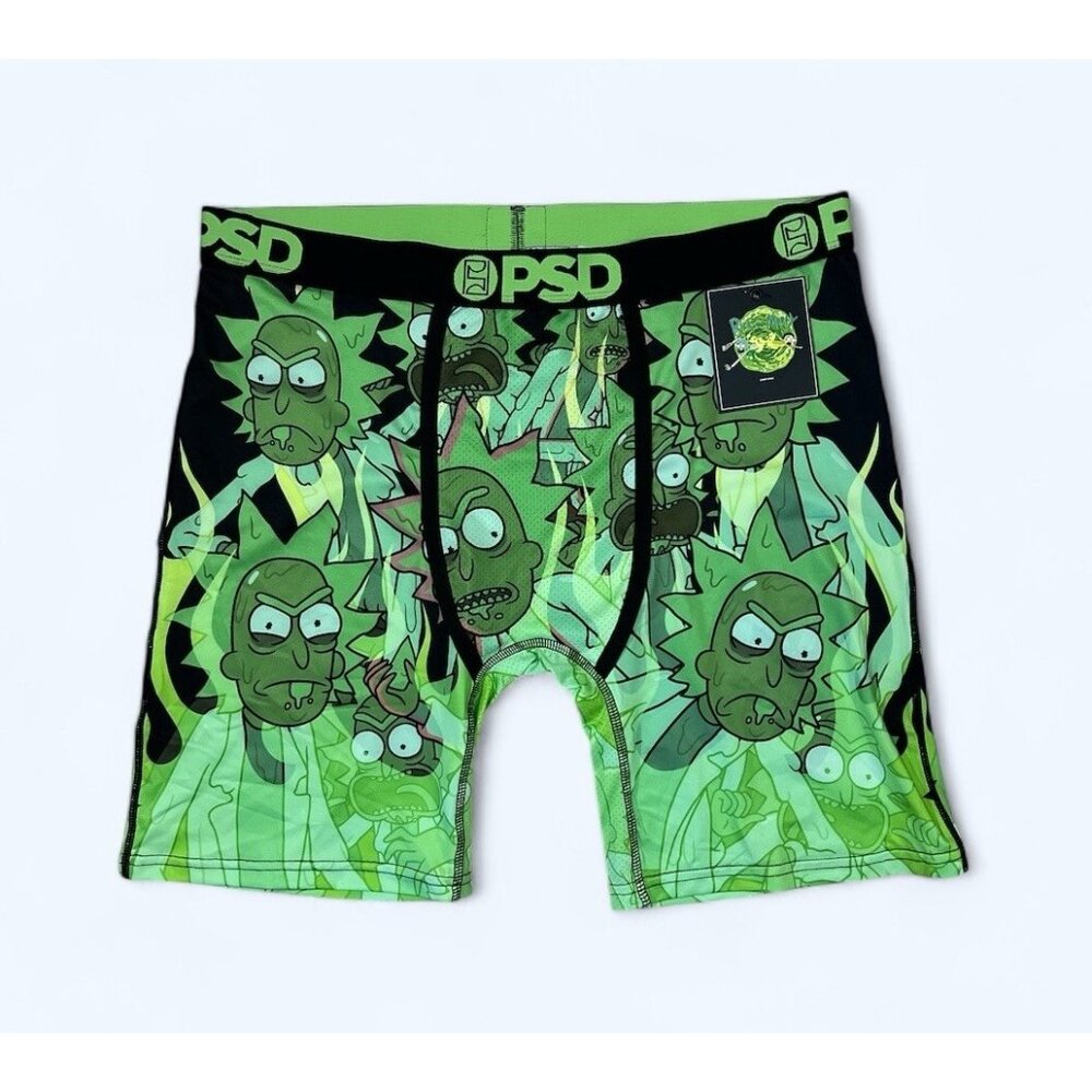 PSD Mens Boxer Briefs Rick and Morty Flames Size XL